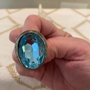 Avant Garde Paris Blue Stone Ring Size 8